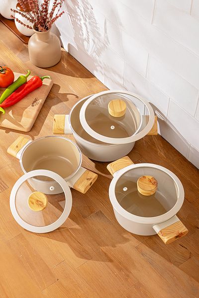 Emsan Swiss Crystal 6 Piece Midi Cookware Set