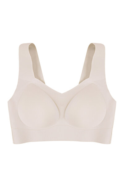 koza iç giyim Underwire Free Laser Seamless Invisible Bra with Removable Pads Thick Straps