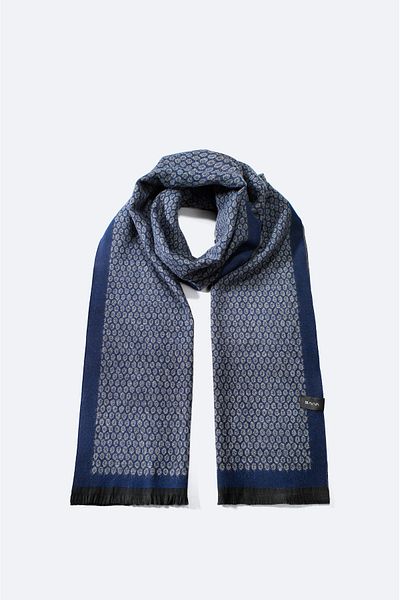 Avva Ανδρικό σάλι με φούντα Navy Blue A32Y9408