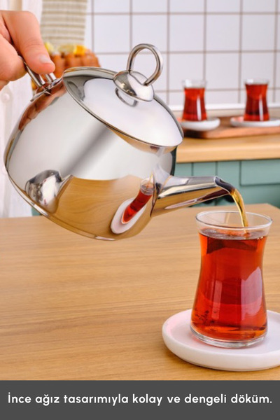 Karaca Belinay Indüksiyon Tabanlı Midi Metal Çaydanlık Takımı