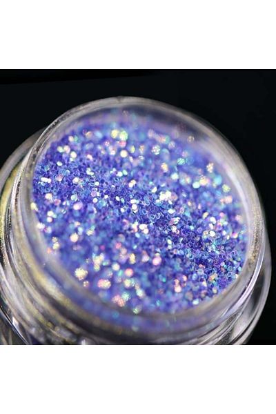 Kajol Beauty Cosmetic glitter for makeup and body art PK155 (lilac-blue holographic) KAJOL Beauty™, 1g
