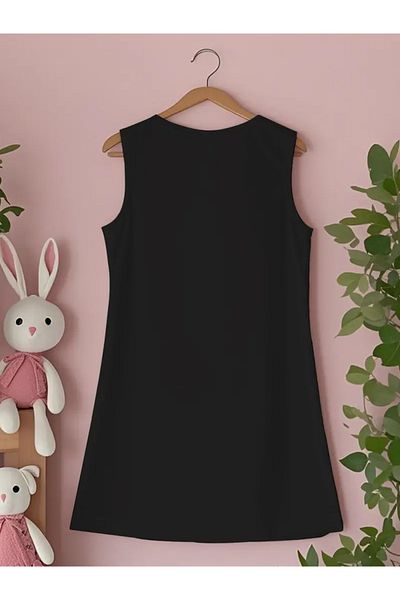 npLStore Girl's Sleeveless Kuromi Printed Short Dress
