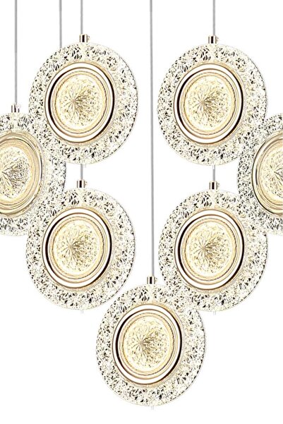 Eray Aydınlatma 3032-6 1 7li Sarkıt 3 Renk Led Avize