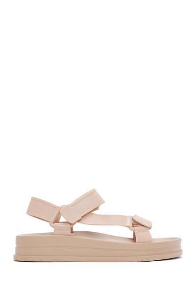 Derimod Women's Beige Strappy Thick Sole Jelly Sandals 25Sfe4752Pv