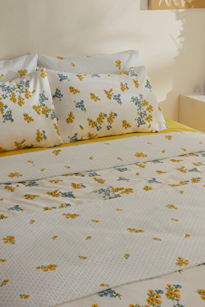 Sarah Anderson Morsey Double Duvet Cover Set - Pique Gift, Yellow