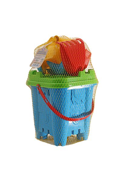 faial XL Large Size Beach Sea Bucket Castle Play Set 6 Pieces Luxury Bucket Set