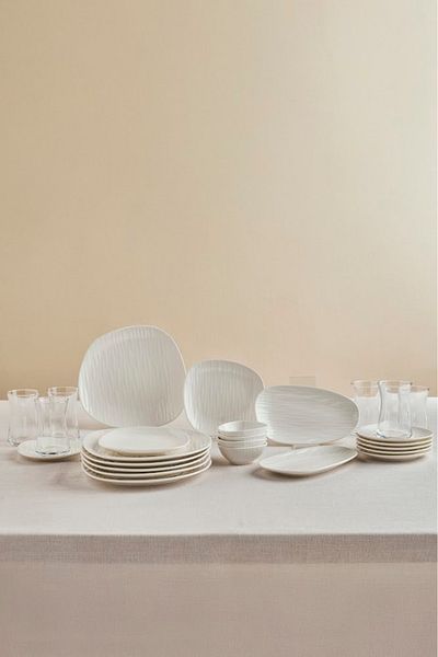 Karaca Oyster 26 Piece Breakfast Set for 6 People