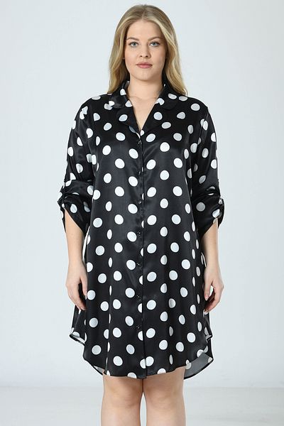 VİENETTA Satin Kadın Complete Buttoned Mărime mare. , 160865