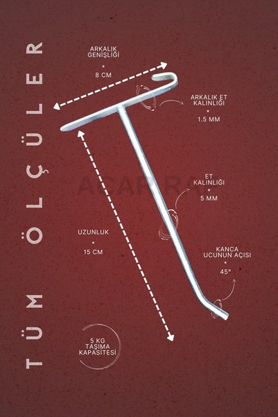 Acar Raf 10 bucăți cârlig pentru plăci de sârmă de 15 cm cu raft și cuier de sârmă