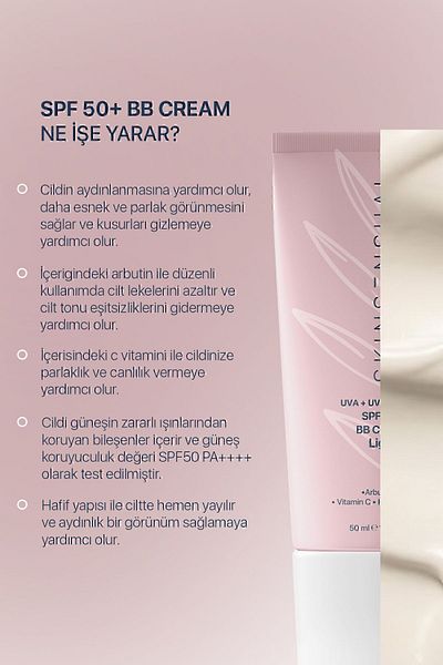 Skin Sensual BB Cream Light - 50 Spf Uva/Uvb Pa++++| Helps Prevent Stain Formation, Brightness and Vitality