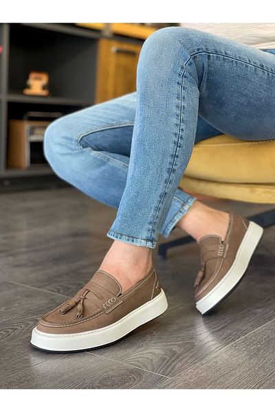 MOR KUNDURA Genuine Nubuck Leather Daily Use Loafer Men's Shoes