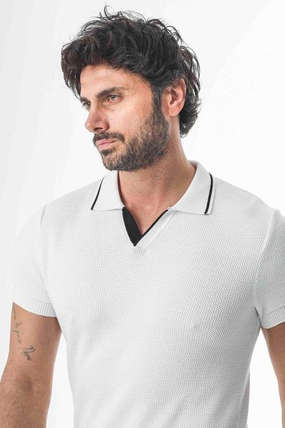 Tony Montana Πλεκτό μπλουζάκι Polo Neck Regular Fit-TY-1310