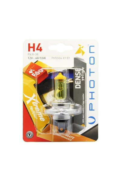 Photon H4 12V 60/55W XTREME YELLOW(TEKLİ BLİSTER)