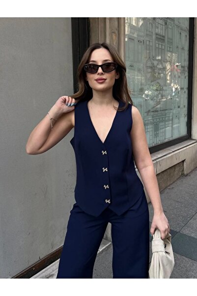 VOLT CLOTHİNG Women's Trousers Vest Double Set