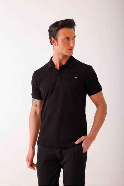 Decas Μπλουζάκι SILEO Polo Neck - Μαύρο