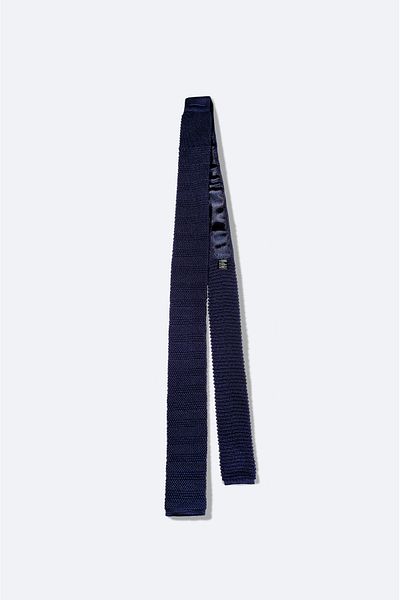 Avva Men's Navy Blue Microfiber Knit Tie A32y9901