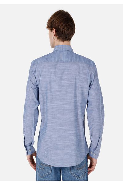 Colin's Cămașă Regular Fit Guler Albastru Bărbați Cămașă cu mânecă lungă Cl 1058567