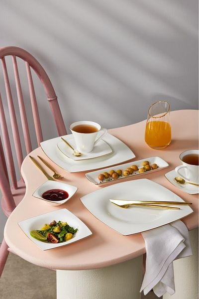 Karaca Ragusa Fine Pearl - 26 Piece Pearl Breakfast Set for 6 Persons, Gold