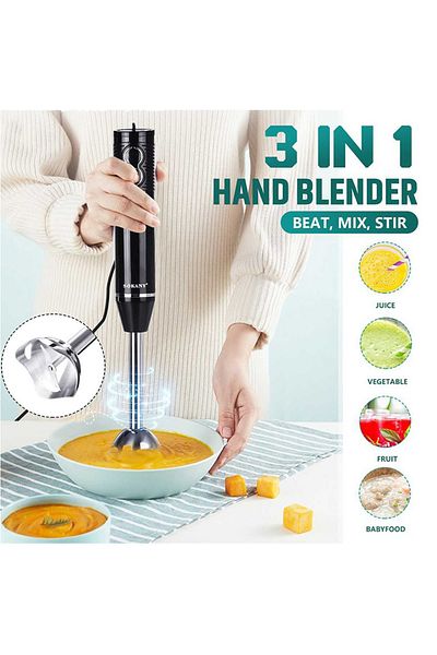 SOKANY Hand Blender, 2 Speeds, Power 300W, Powerful Mixing Motor, Lightweight, Super Easy Use Black