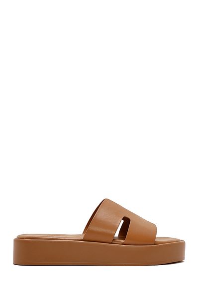 Derimod Women's Tan Thick Soled Slippers 25SFE480818