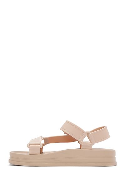Derimod Women's Beige Strappy Thick Sole Jelly Sandals 25Sfe4752Pv
