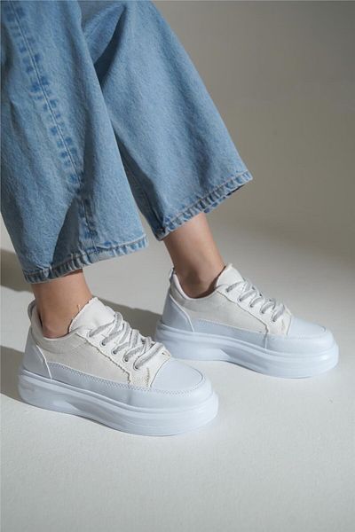 lovitto Lace-Up Linen Sports Shoes Women's Sneaker