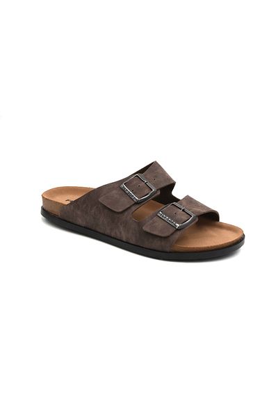 FLY SOFT S293 Ανδρικές παντόφλες με διπλή πόρπη Poly&termo Καφέ