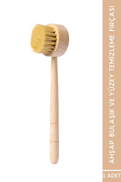 Gülhanya Aromaterapi Wooden Long Handle Dish and Surface Cleaning Brush