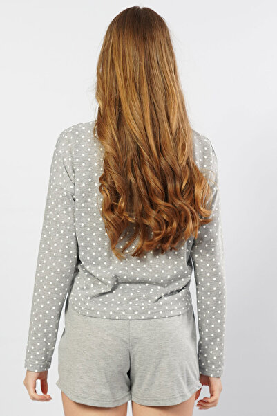 VİENETTA Düşük Omuzlu Uzun Kol Şortlu Pijama Takım
, 104013