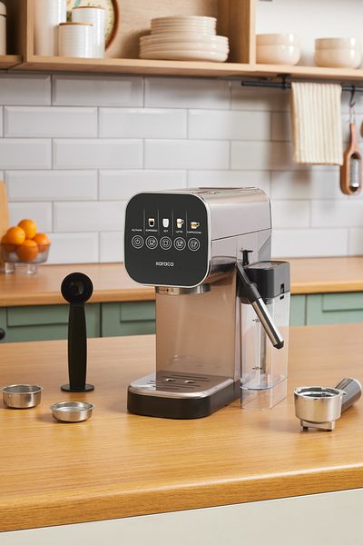 Karaca Mycaffee Barista S20 Automatic Espresso and Latte Machine with Integrated Milk Reservoir Silver