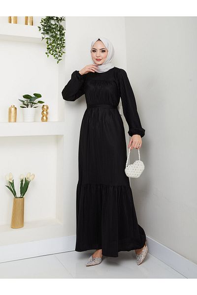 Moda Krash Seasonal Belted Roba Dress