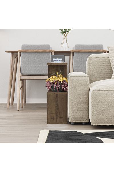 Mourah Home Homemania Side End Coffee Table Dark Oak Multipurpose