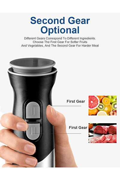 SOKANY 2-Speeds Hand Blender 700W Stainless Steel SK-748 Black/Silver