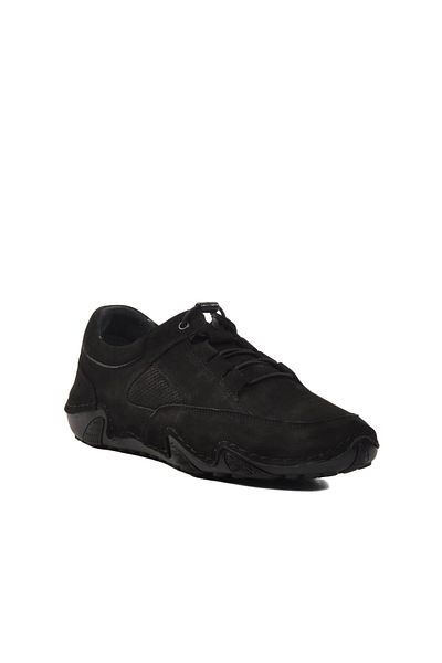 WALKWAY 328 m Black Nubuck Genuine Leather Men's Casual Shoes