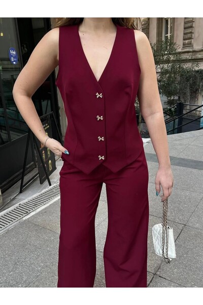 VOLT CLOTHİNG Women's Trousers Vest Double Set