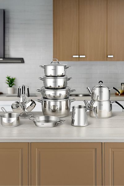 Nehir Elegant 19 Piece Stainless Steel Dowry Set