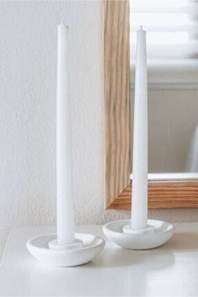 Genel Markalar Tall Beyaz 2li Şamdan Mumluk