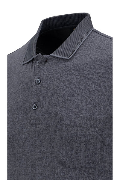 Çizgi Triko Men's Polo Neck Classic Fit T-Shirt with Pocket - 5116