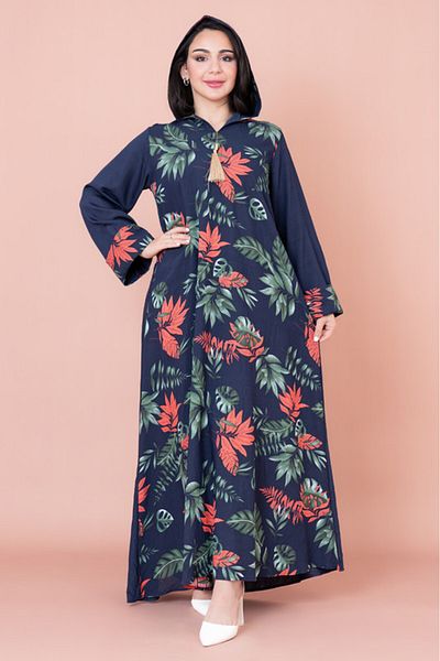 IKKXA Maghrebi Leaf Hooded Jalabiya