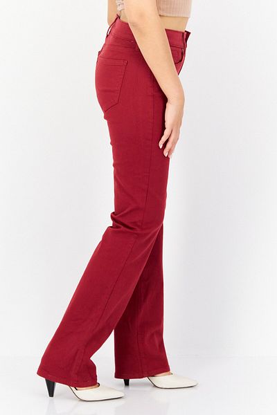 NYDJ Women Straight Fit Solid Stretchable Jeans, Maroon