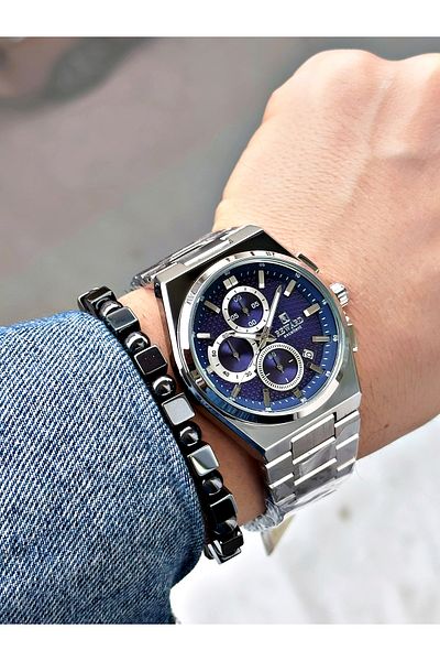 Reward Silver Color Functions Active Steel Strap Men's Wristwatch + BRACELET