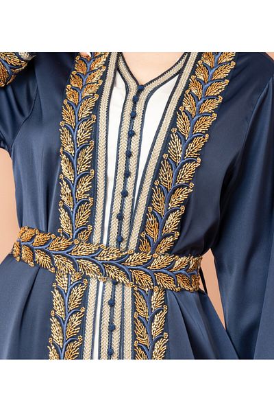 IKKXA Belted Elegant 2-Piece Kaftan