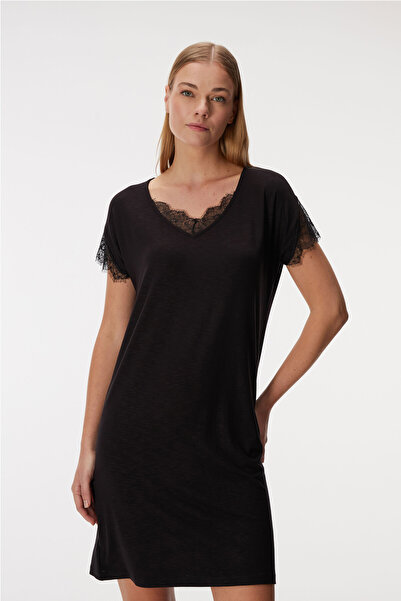 Anıl 11427 SİYAH YAZLIK ELBİSE