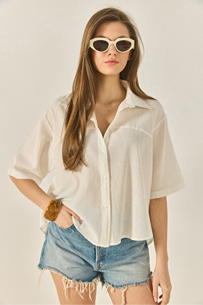 Bianco Lucci Women's Half Sleeve Cotton Summer Comfortable Shirt 34439 60283279