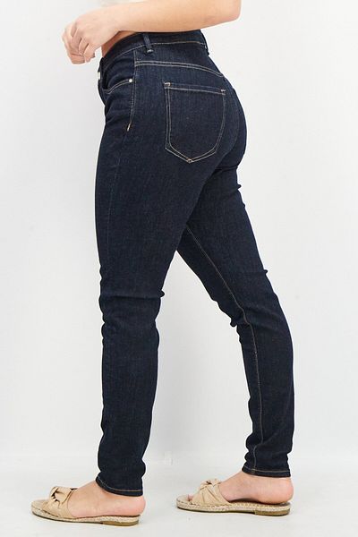 Esprit Women Regular Fit Solid Stretchable Denim Jeans, Navy Blue
