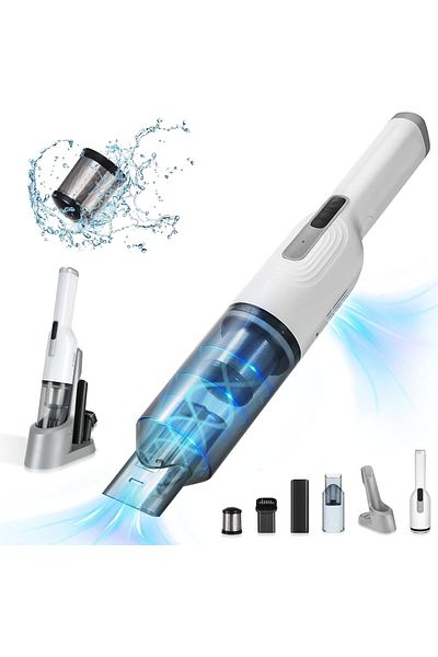 fulina Handheld Vacuum Cleaner Cordless,6000Pa,Rechargeable,Household Pet Floor,Car Cleaning and Keyboards