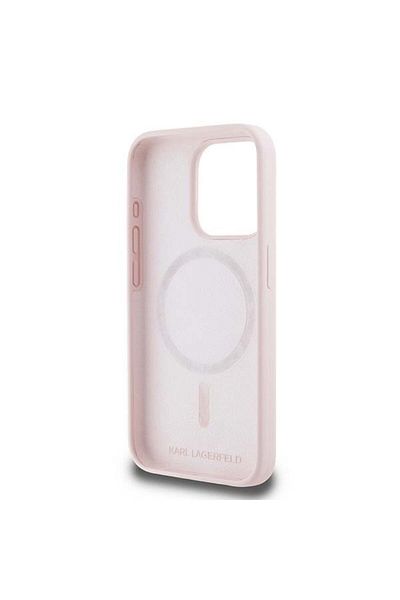 Karl Lagerfeld Carcasă pentru iPhone 15 Pro Max, silicon MagSafe, Karl Lagerfeld - roz