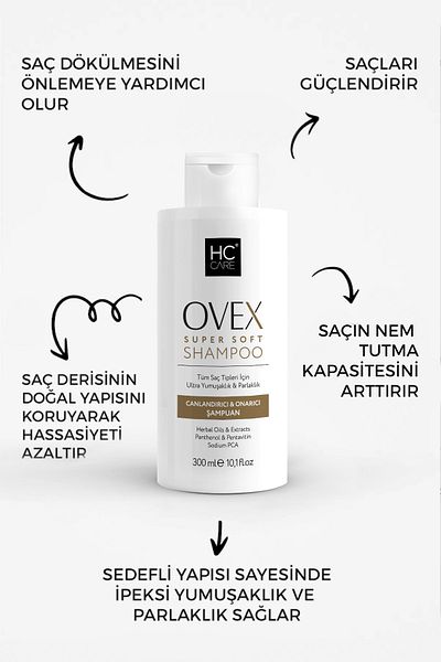 HC Care Ovex Super Soft Shampoo - Hc 300 Ml.