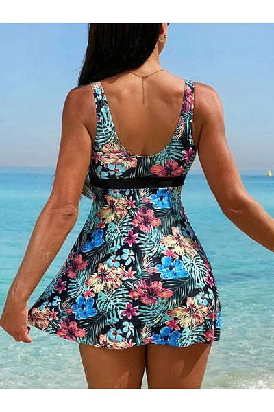 Amy 3E Life Pattern Shorts Swimsuit