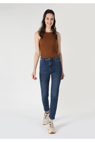 Colin's Pantaloni de jeans de damă, slim fit, cu talie medie, cu picioare drepte